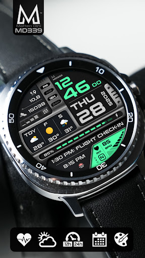 MD339 Digital watch face Screenshot 2
