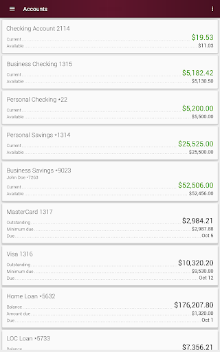 Mechanics Bank Mobile Banking Screenshot 1